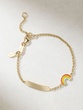 Bracelet in Yellow Gold K18 with Enamel Rainbow