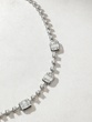 18K White Gold Necklace with Brilliant and Baguette Diamonds