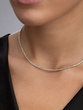 Colorful Diamond Tennis Necklace in 18K White Gold