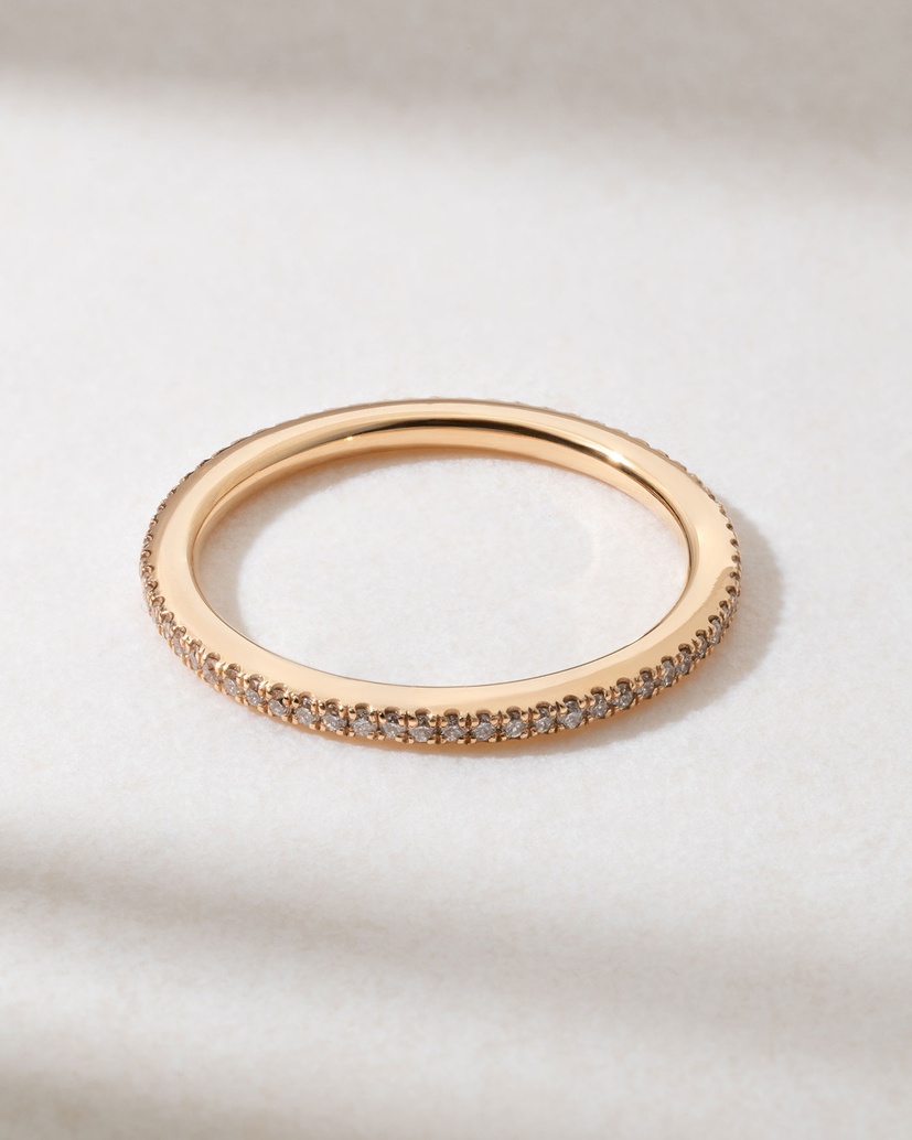 Dainty Eternity 18K Rose Gold Ring
