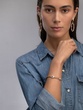 18K Rose Gold Bracelet with Chain and Talisman Eyes