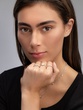 18K White Gold Ring with Brilliant and Marquise Diamonds