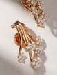 18K Rose Gold Flower Bouquet Earrings with Diamonds