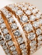 Impressive 18K Rose Gold Ring with Diamond Layers