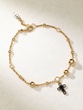 18K Rose Gold Bracelet with Black Diamond Cross