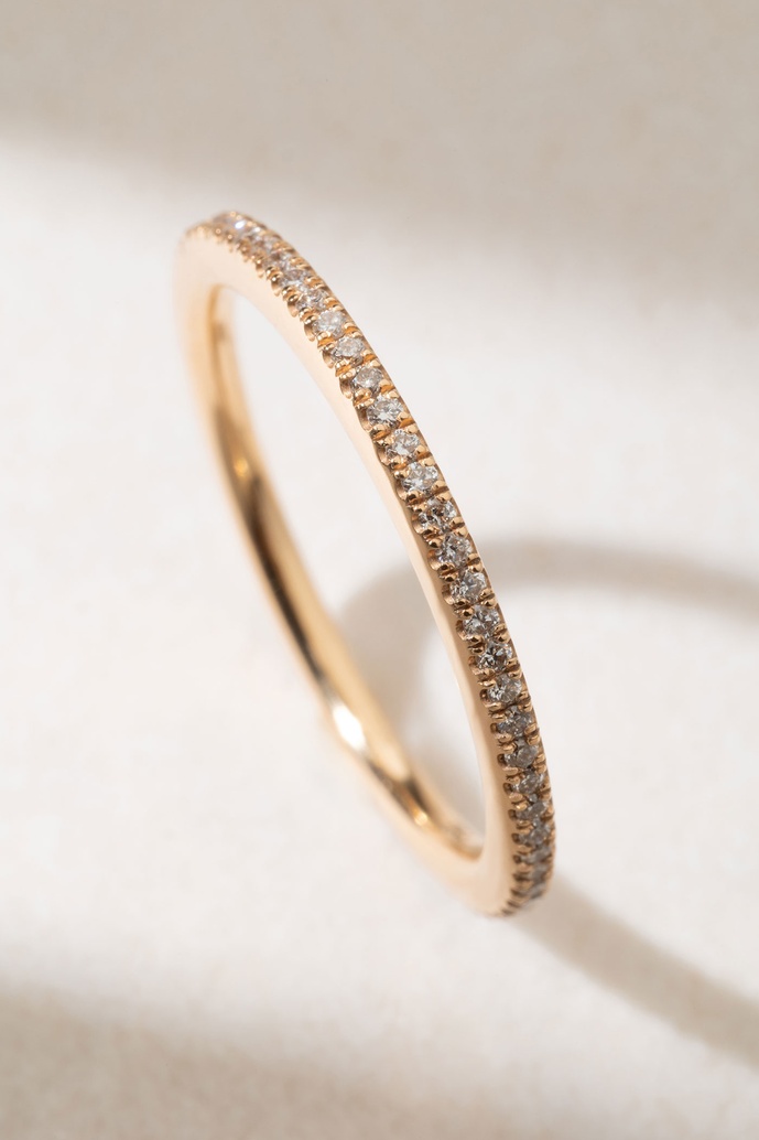 Dainty Eternity 18K Rose Gold Ring