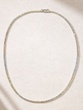 Colorful Diamond Tennis Necklace in 18K White Gold