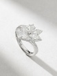 18K White gold Ring with Brilliant, Baguette, Marquise and Kite shaped Diamonds