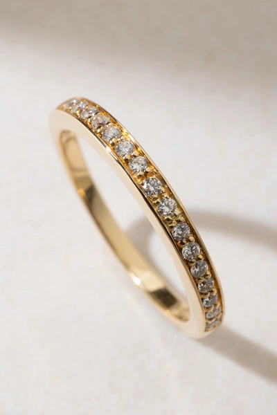 18K Yellow Gold Ring with Diamonds