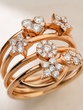 18K Rose Gold Charm Ring with Diamonds