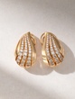 18K Rose Gold Earrings with White and Brown Brilliant Cut Diamonds - Image 1