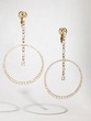 18K Rose Gold Long Earrings with Diamonds - Image 2