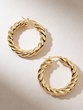 18K Yellow Gold Archaic Hoops