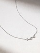 18K White Gold Dainty Necklace with Three Hearts - Image 1