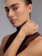 18K Rose Gold Bracelet with White and Brown Diamond Butterfly