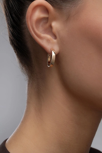 18K Rose Gold Polished Hoops
