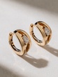 18K Rose Gold Hoop Earrings with Pear Shaped diamonds