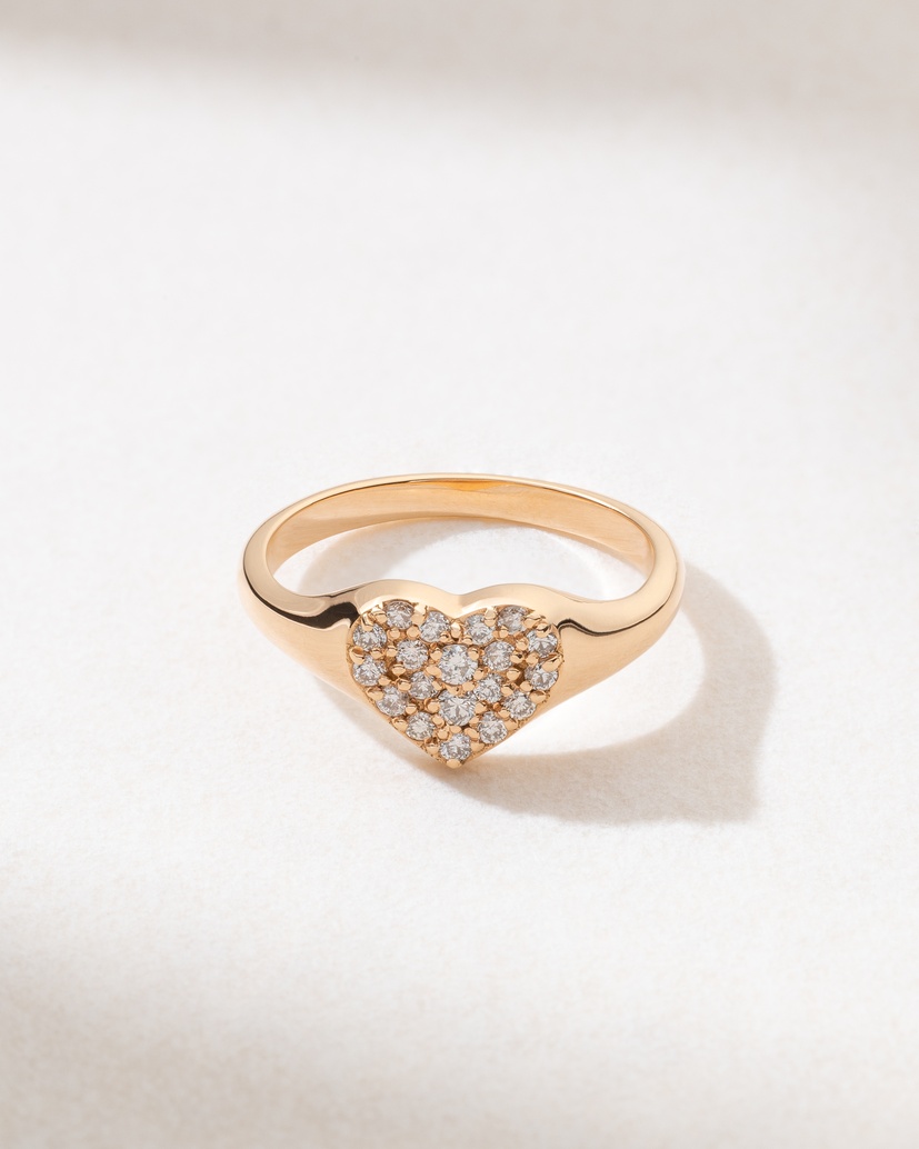 18K Rose Gold Diamond Chevalier Ring