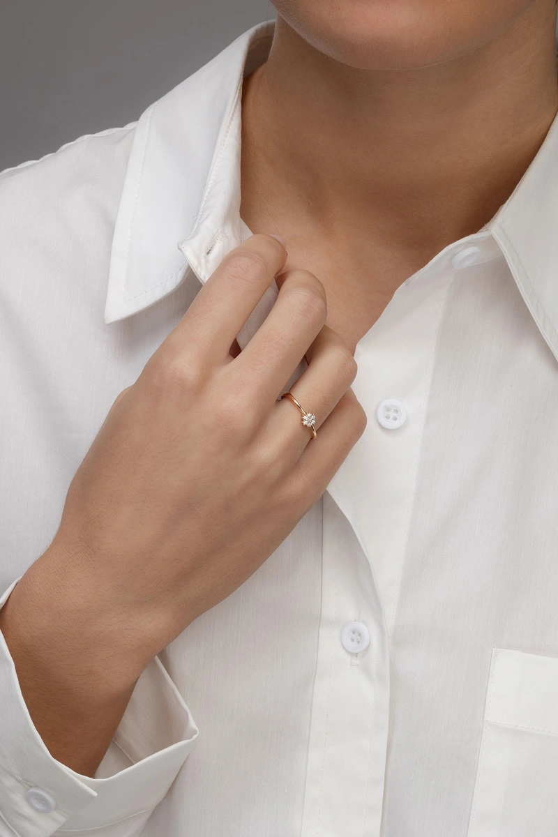 Ροζ Χρυσό Δαχτυλίδι Κ18 με Μπριγιάν Διαμάντια