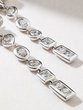 18K White Gold Long Earrings with Brilliants and Multiple shaped Diamond Settings