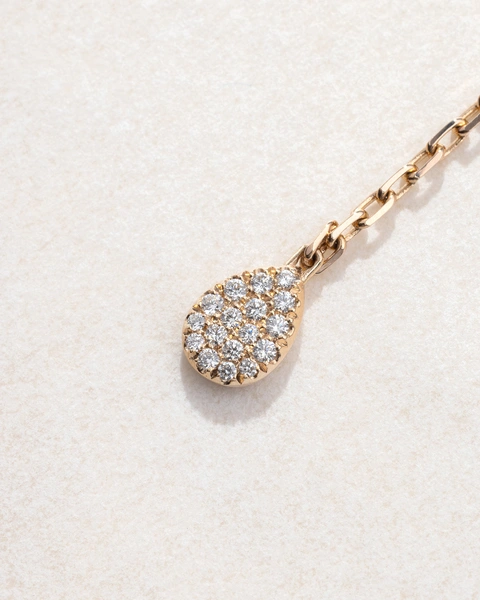 Necklace in 18K Rose Gold with Brilliant Cut Diamonds