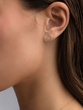 18K Rose Gold Studs with Brilliant Cut Diamonds