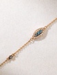 18K Rose Gold Talisman Bracelet with Diamonds and Sapphires