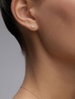 18K Rose Gold Heart Stud Earrings