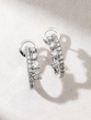 Oval 18K White Gold Hoops with Brilliant Diamonds