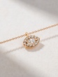 K18 Rose Gold Necklace With Diamond encrusted Evil Eye