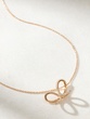 18K Rose Gold Necklace with Diamonds and a Ribbon design - Image 1