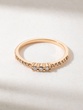 18K Rose Gold Slim Diamond Ring