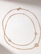 18K Rose Gold Long Chain with Diamonds - Image 1