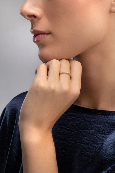 Dainty Eternity 18K Rose Gold Ring