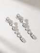 18K White Gold Long Earrings with Brilliants and Multiple shaped Diamond Settings