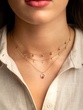 18K Rose Gold Chain with Brilliant cut Diamonds - Image 2