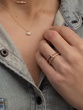 18K Rose Gold Slim Diamond Ring