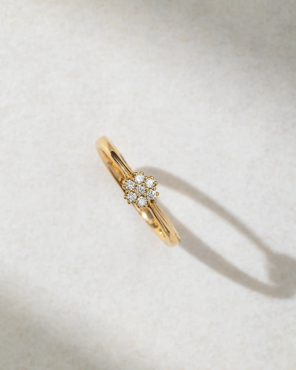 Ροζ Χρυσό Δαχτυλίδι Κ18 με Μπριγιάν Διαμάντια