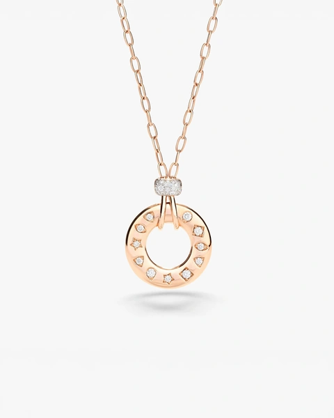 Iconica Necklace in 18K Rose Gold with Diamonds