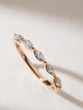 18K Rose Gold Ring with Marquise Cut Diamonds