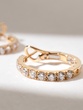18K Rose Gold Hoops with Brilliant Diamonds