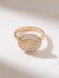 Ring in 18K Rose Gold with Fancy Yellow Diamond and Brillants