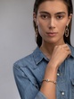 18K Rose Gold Earrings with Long Oval Silhouette