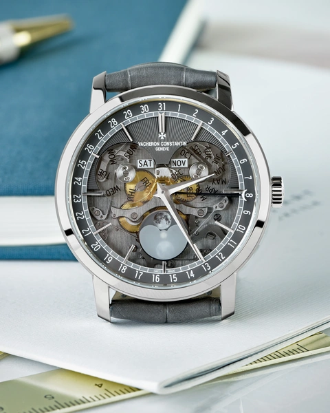 Traditionnelle Complete Calendar Open Face 41 mm