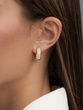 18 Karat Yellow Gold Hoop Earrings with Brilliant Diamonds