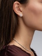 Superb Necklace in 18K White Gold with Brilliant, Marquise and Baguette Diamonds