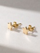 18Κ Star shaped Yellow Gold Earrings