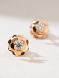 18K Rose Gold Diamond Earrings