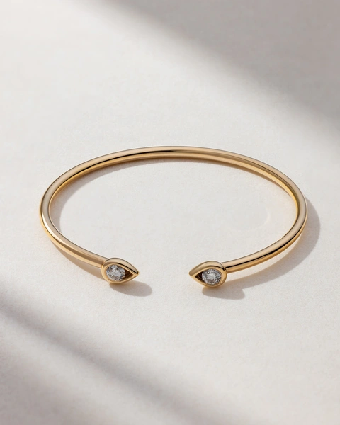 Bracelet in 18K Rose Gold with Brilliant-Cut Diamonds
