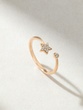 18K Rose Gold Ring with Star and Diamond - Image 1